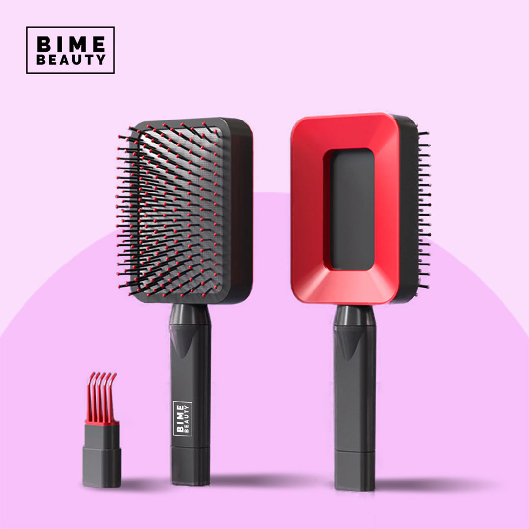 3D Self-cleaning Deluxe Rectangular Hair Brush