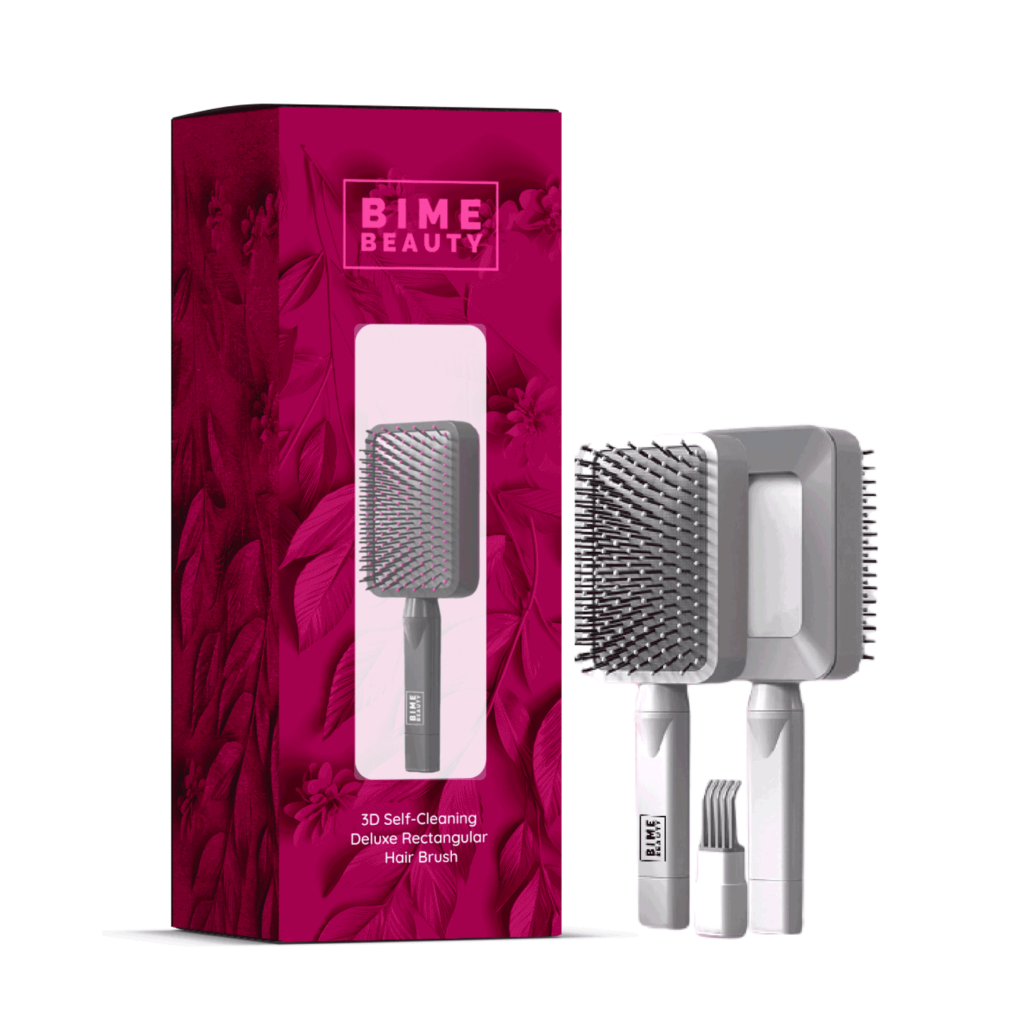 3D Self-cleaning Deluxe Rectangular Hair Brush