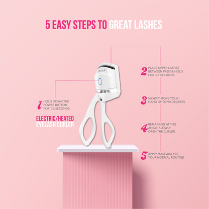 Best Sellers Bundle- Electric Eyelash Curler and Self Cleaning Hair Brush