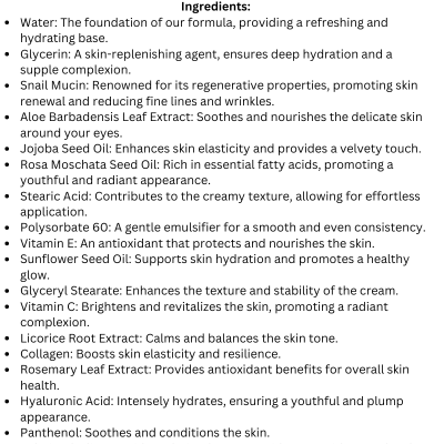 Éclat Escargot Lumière Vibrating Eye Cream