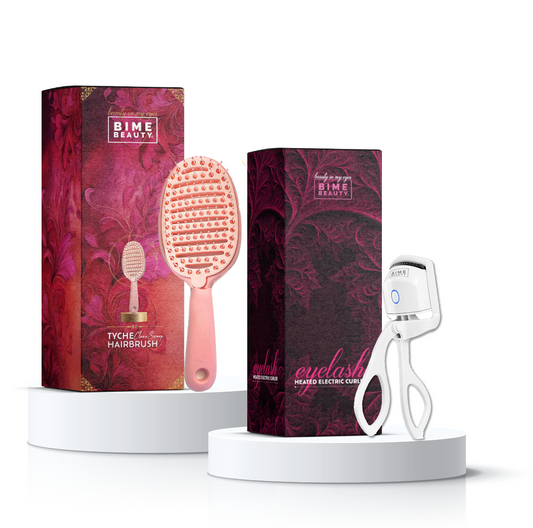 The Complete Eye & Hair Perfection Bundle: Tyche Brush & Electric Eyelash Curler