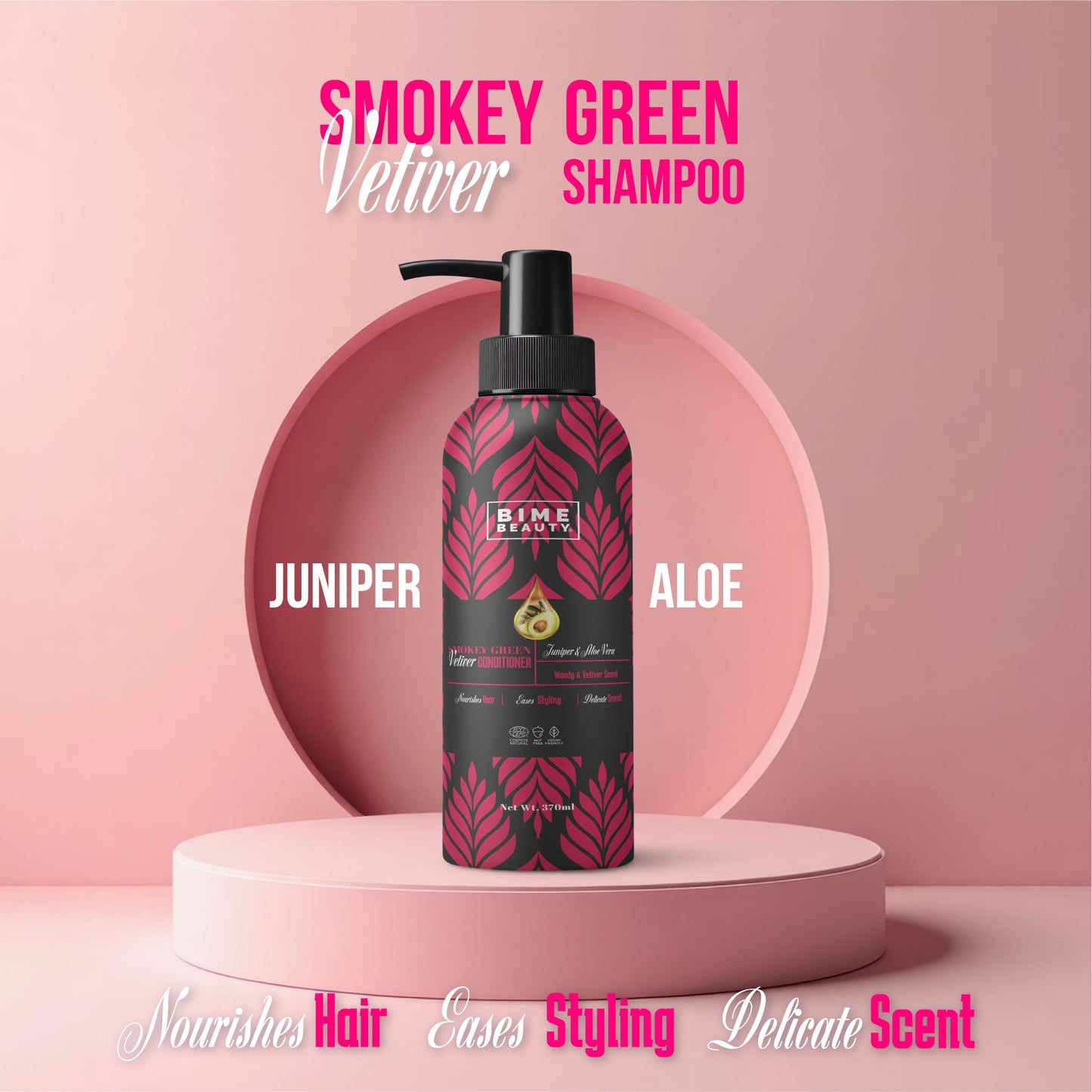 Smoky Green Vetiver Shampoo - Juniper & Aloe Vera